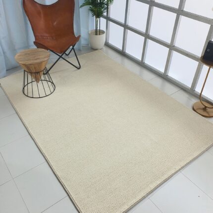 Natural color woven rug SRN 032, 300x400cm for living room decor by Ramsha Home