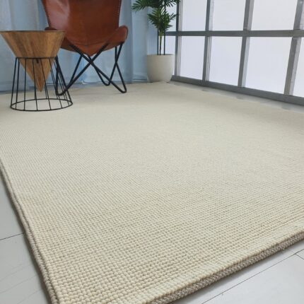 Natural color woven rug SRN 032, 300x400cm for living room decor by Ramsha Home