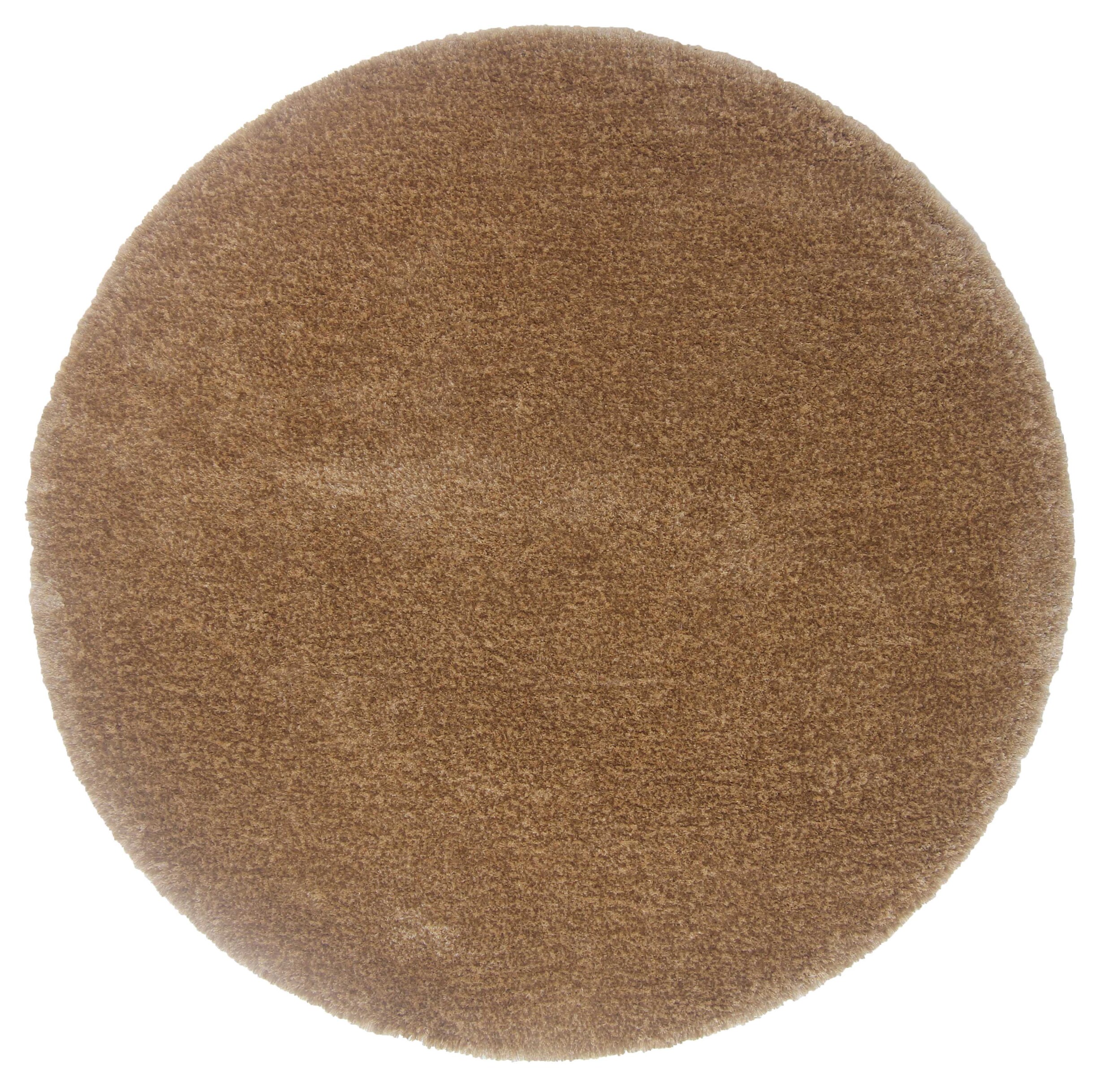 Round Fluffy Shaggy Rug MPS-03 200cm: A Beige - Ramsha Home Round Fluffy Shaggy Rug MPS-03 200cm - Ramsha Home
