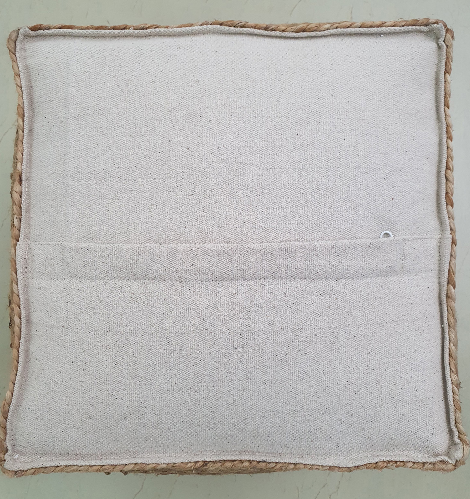 Cozy Natural Jute Pouf PF-143 (40x40x40cm) for Bedroom by Ramsha Home Cozy natural jute bedroom pouf PF-143 (40x40x40cm) by Ramsha Home