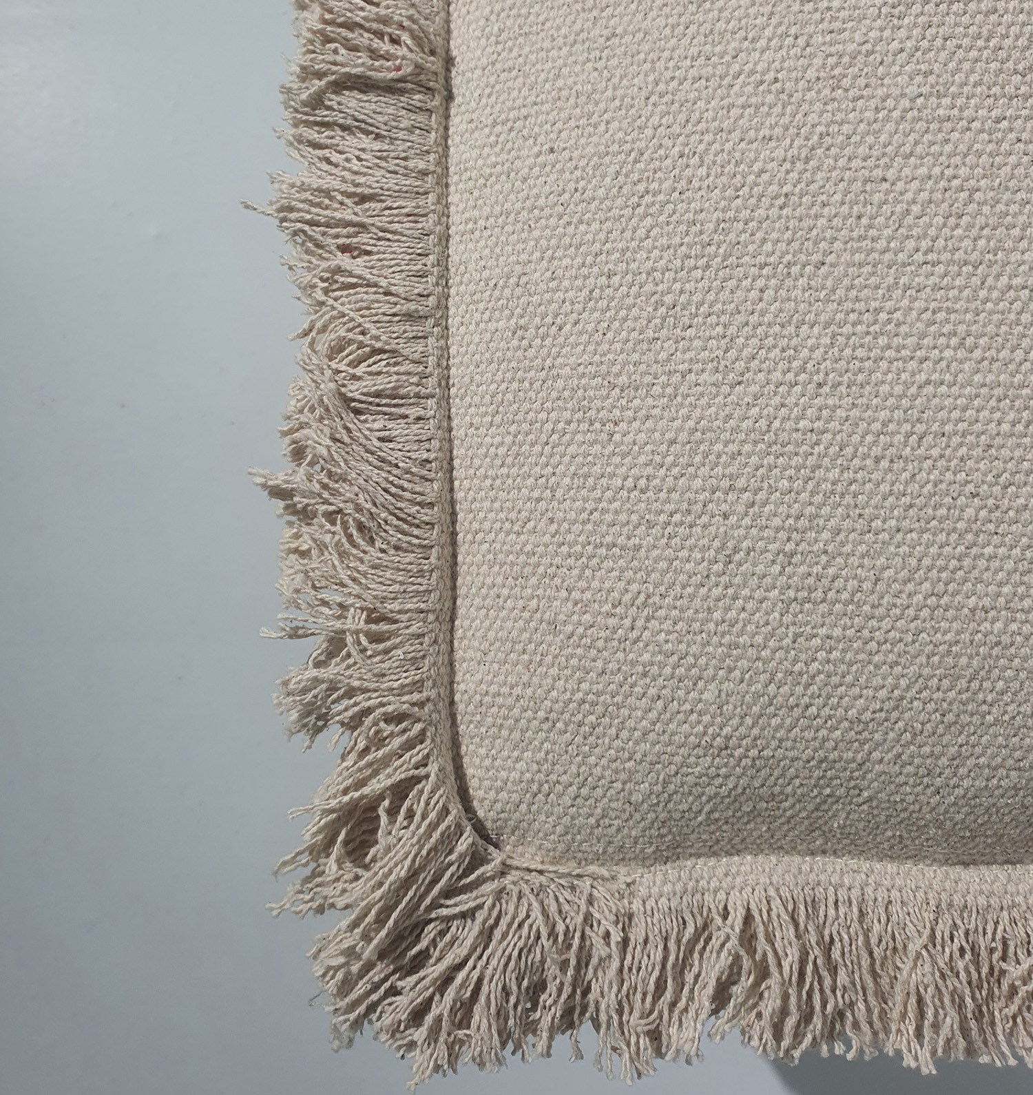 Soft Cotton Natural Color Pouf PF-145 (40x40x40cm) by Ramsha Home Soft cotton natural color pouf PF-145 (40x40x40cm) for home decor by Ramsha Home