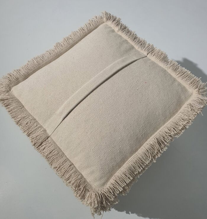 Cotton natural color pouf PF-145 (40x40x40cm) by Ramsha Home