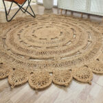 Eco-friendly crochet jute round rug CR-013 (150cm) by Ramsha Home