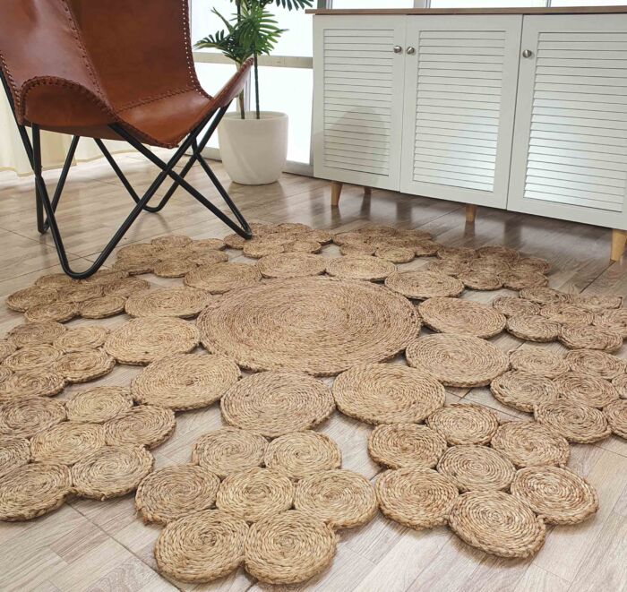 Natural Color Crochet Jute Round Rug - CR 016 (200cm)
