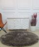 Sideways View of SG-05 Shaggy Area Rug in Grey - Ramsha Home