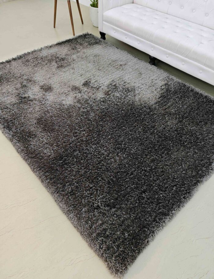 Premium grey shaggy rug for bedroom decor SG 05 (250x350cm) by Ramsha Home