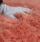 Shaggy rug with fluffy texture, soft feel, and modern design for cozy home interiors.