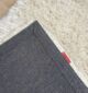 Ramsha Home White Shaggy Rug - Durable Backside View