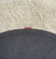 Ramsha Home Circular White Shaggy Rug - Durable Backside View