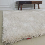 Ramsha Home White Shaggy Rug - Enhancing Workspace Comfort