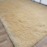 Soft fluffy cream color shaggy rug MPV 08 (200x300cm) by Ramsha Home