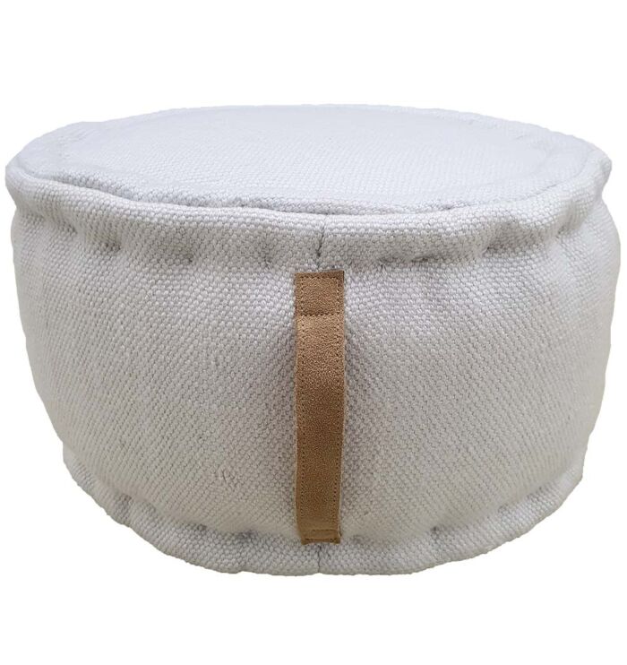 Natural Color Pouf for Bedroom - PF 142 (50x50x30cm) - Image 5
