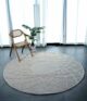 Luxury handmade rug Dubai, circular tufted carpet for living room and bedroom, stylish rugs UAE home décor.