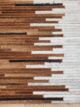Chic multi color leather floor rug - LR 014 (80x200cm) by Ramsha Home