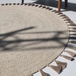 Stunning Handmade Jute Floor Round Braided Rug - BR 082 (150cm)
