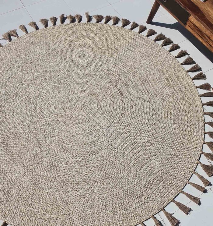 Natural Circular Braided Rug BR-082 - Ramsha Home
