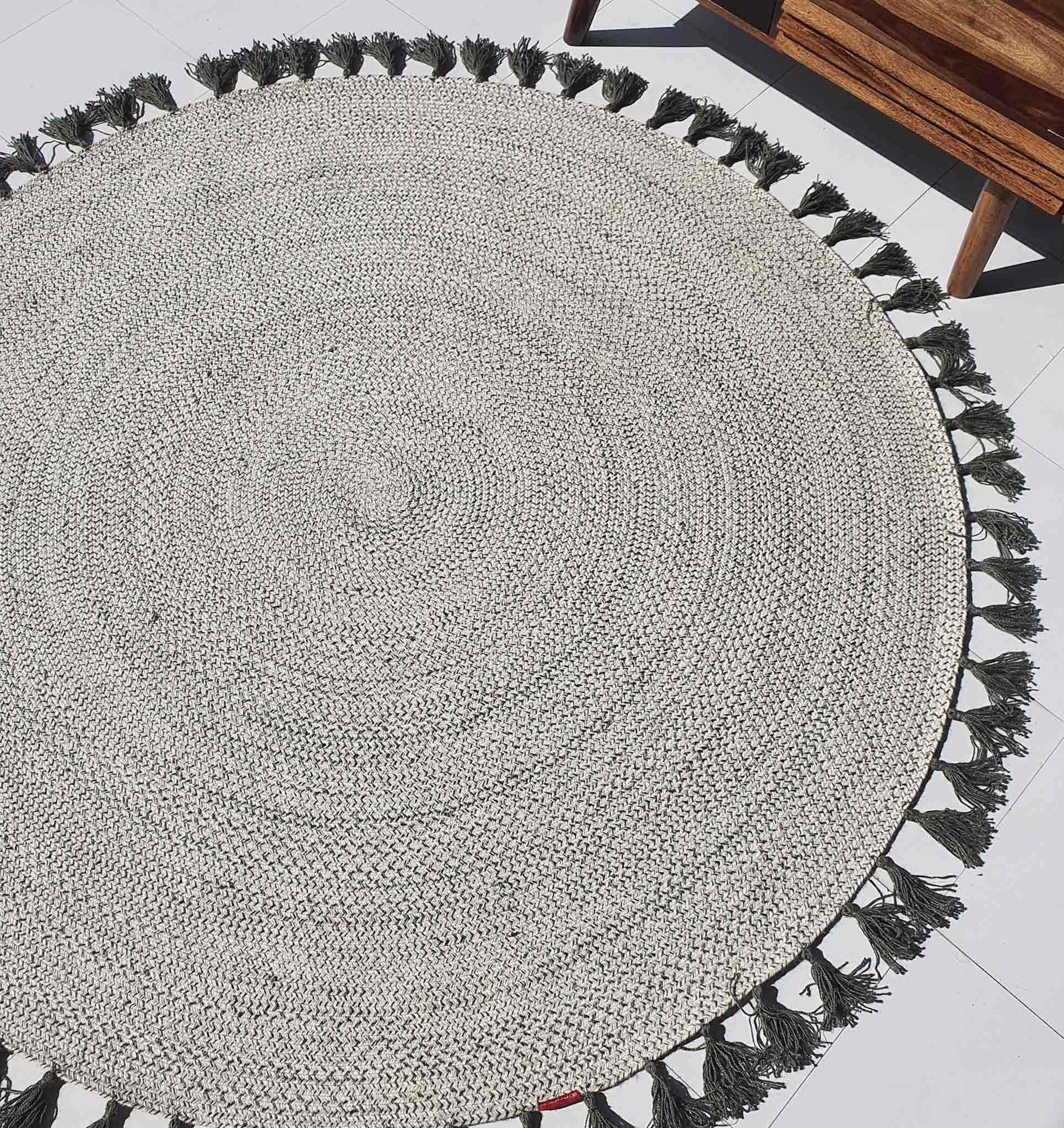 Braided Round Rug BR-083 - Ramsha Home Natural Braided Round Rug BR-083