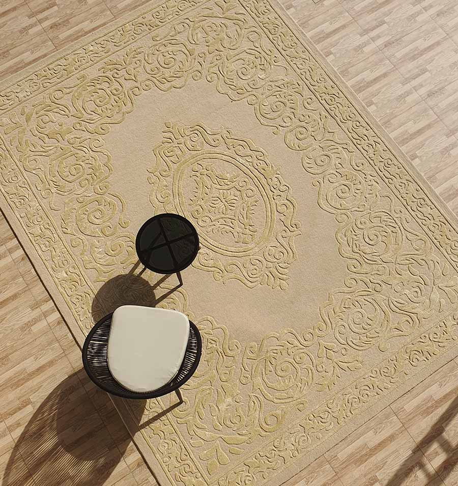 Elegant Handmade Rectangle Rug for Drawing Room - HTWV 56 (300x400cm) by Ramsha Home Elegant handmade rectangle rug for drawing room - HTWV 56 (300x400cm) by Ramsha Home