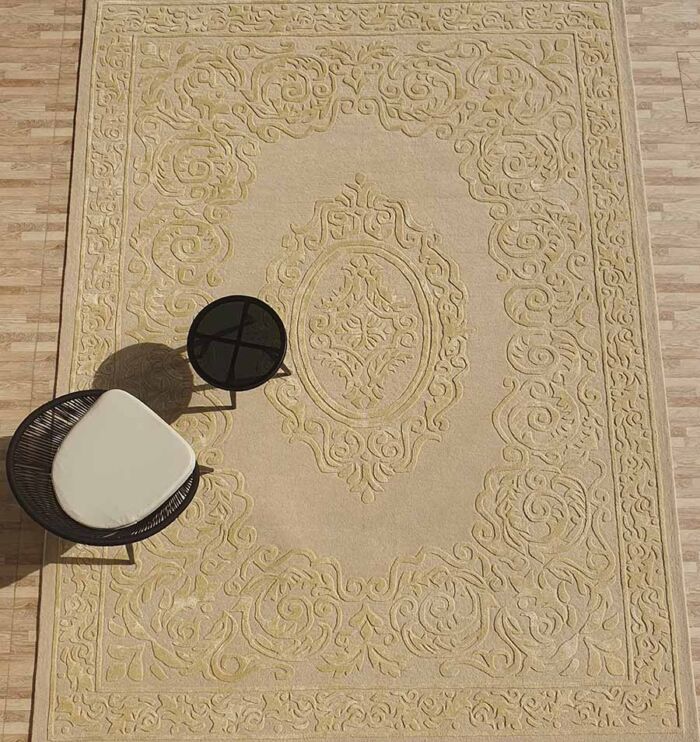 Handcrafted rectangle rug for living room decor - HTWV 56 (300x400cm) by Ramsha Home