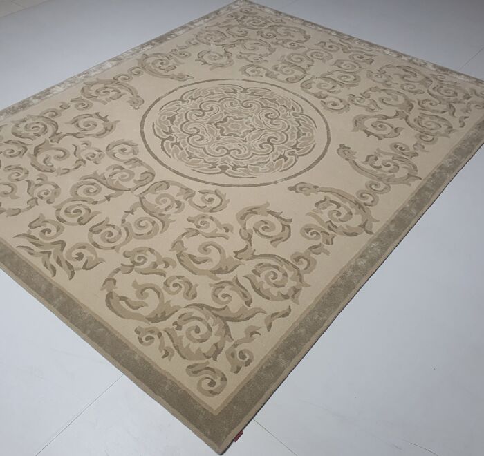 Sideways View of Modern Multi-Colored Floor Rug HTWV-57 by Ramsha Home