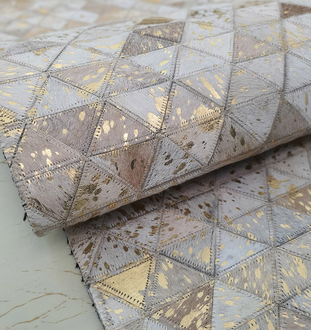 Close-Up View of Luxurious Leather Floor Rug LR-006 - Ramsha Home Close-Up View of Luxurious Leather Floor Rug LR-006 - Ramsha Home
