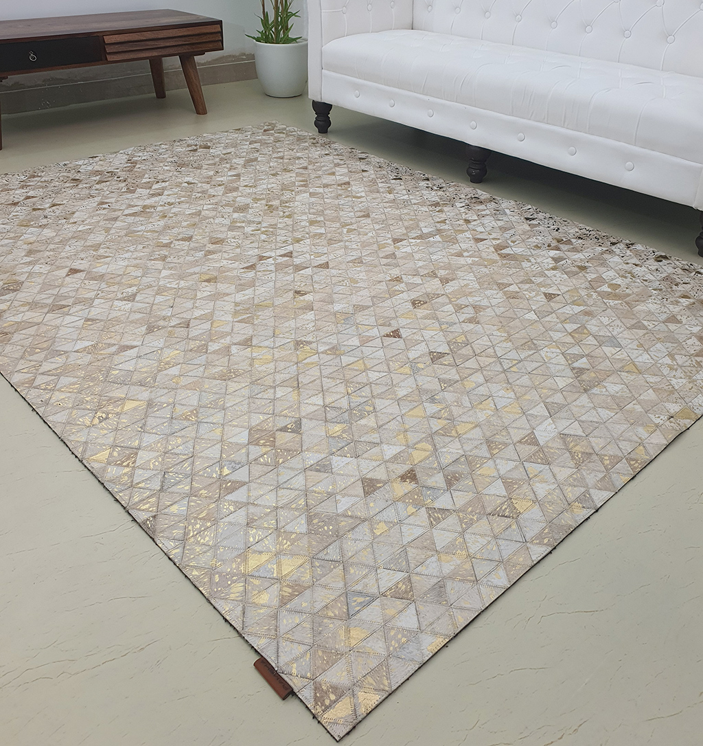 Luxurious Leather Floor Rug LR-006 in Grey - Ramsha Home Luxurious Leather Floor Rug LR-006 in Grey - Ramsha Home