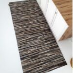 Versatile multi color leather floor rug - LR 013 (80x200cm) by Ramsha Home