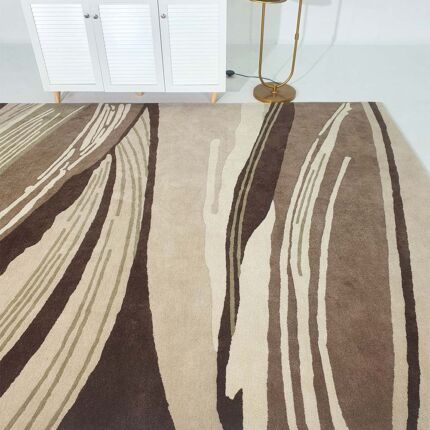 Artisan Handtufted Multi Color Rug with Unique Design HTW-61 by Ramsha Home
