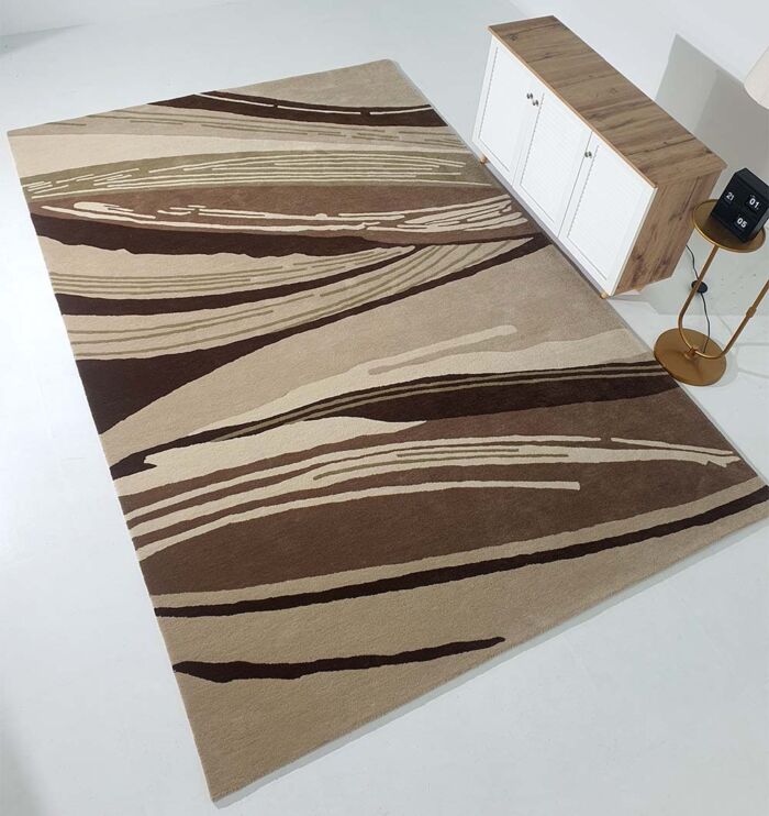 Handtufted Multi Color Rug with Design Number HTW-61 by Ramsha Home