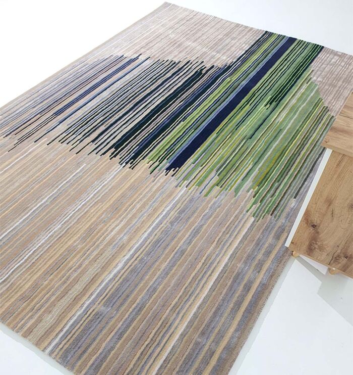Handmade Floor Rug HTWV-52 in Multi Color - Ramsha Home