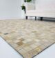Versatile multi color leather floor rug - LR 015 (200x300cm) by Ramsha Home