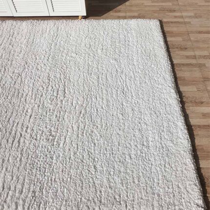 Luxurious White Shaggy Rug SG-06 - Ramsha Home