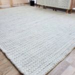 Stylish white indoor decor woven rug - SR 058 (170x240cm) by Ramsha Home