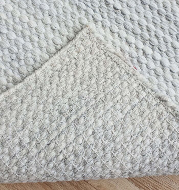 Elegant natural white woven rug for indoor decor - SR 058 (80x200cm) by Ramsha Home