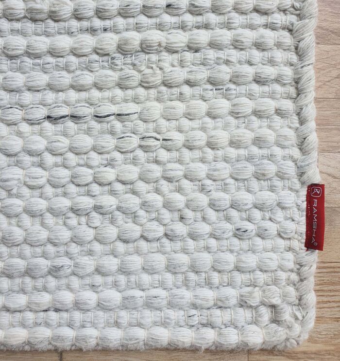 Elegant natural white woven rug for indoor decor - SR 058 (170x240cm) by Ramsha Home