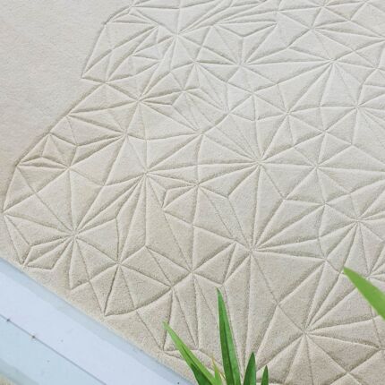 Artisanal Multi-Colored Wool-Cotton Rug HTW-68 by Ramsha Home