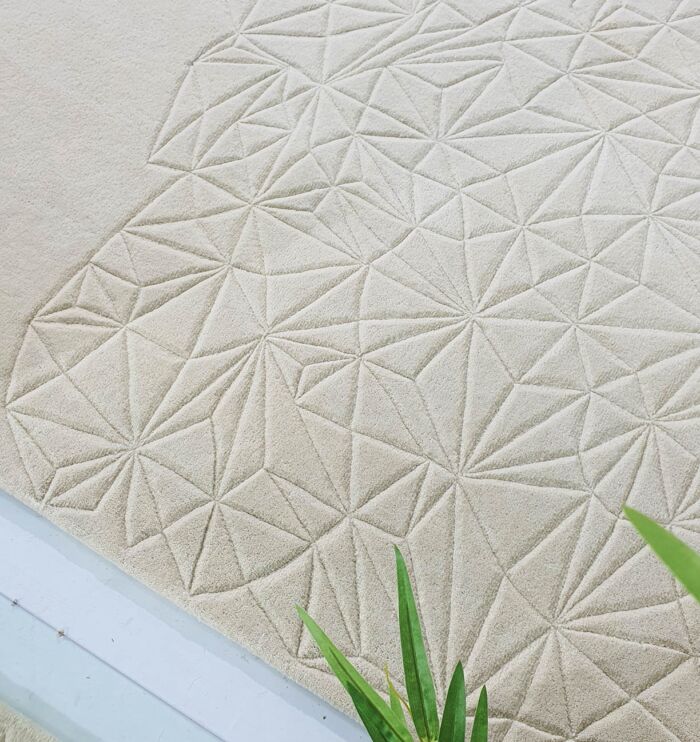 Artisanal Multi-Colored Wool-Cotton Rug HTW-68 by Ramsha Home