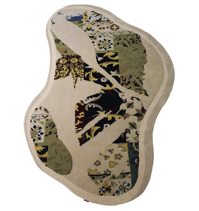 Multi-Colored Artisanal Rug HTW-70 in Modern Setting by Ramsha Home