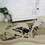 Multi-Colored Artisanal Rug HTW-70 in Modern Setting by Ramsha Home