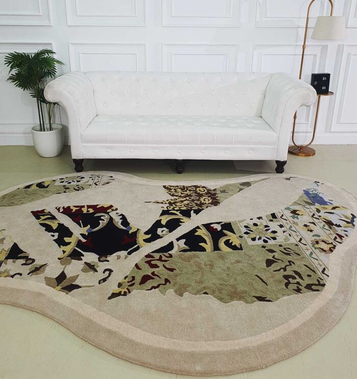 Artisanal Multi-Colored Rug HTW-70 by Ramsha Home