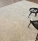 Aerial View of Multi-Colored Handmade Rug HTWV-71 with Modern Furniture by Ramsha Home