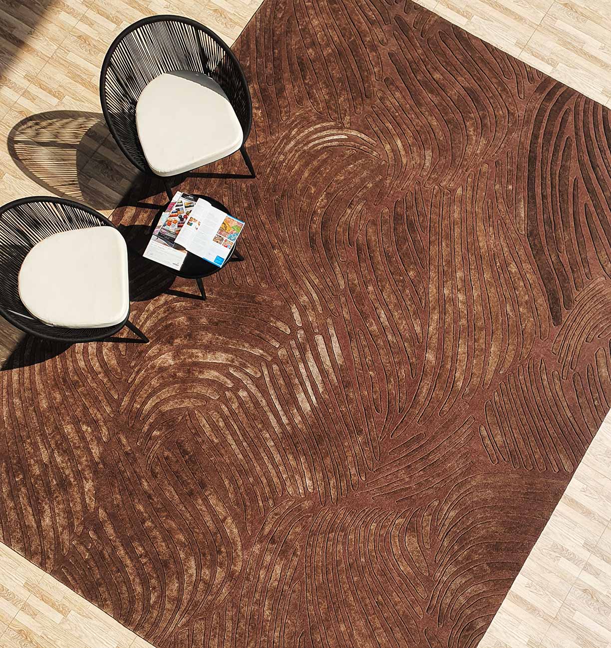 Elevated View of Handcrafted Multi-Colored Rug HTWV-79 by Ramsha Home Elevated View of Handcrafted Multi-Colored Rug HTWV-79 by Ramsha Home