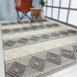 Natural Color Wool & Cotton Woven Rug - SRN 003 (170x240cm)