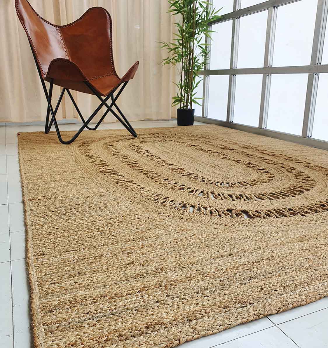 Kids Room Eco-Friendly Jute Rug - BR 034 (300X400cm) by Ramsha Home Eco-friendly braided jute rug for the kids room - BR 034 (300X400cm) by Ramsha Home