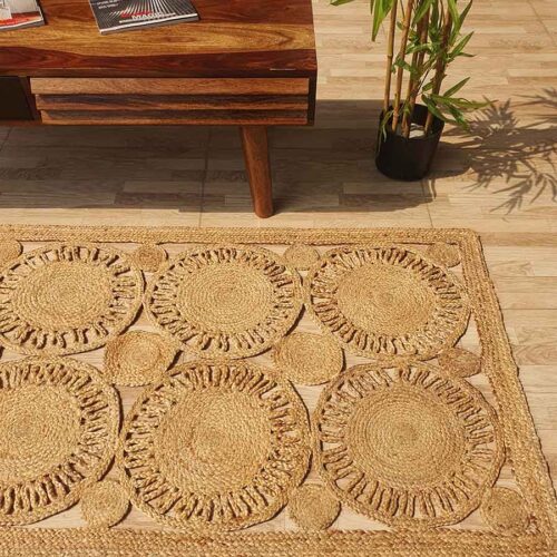 Cozy Kids Room Jute Rug - BR 086 (170X240cm) by Ramsha Home Versatile braided jute rug for cozy kids rooms - BR 086 (170X240cm) by Ramsha Home