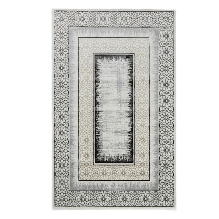 Luxurious Cream & Gold Color Turkish Machine Made Rug For Bedroom- ND81A