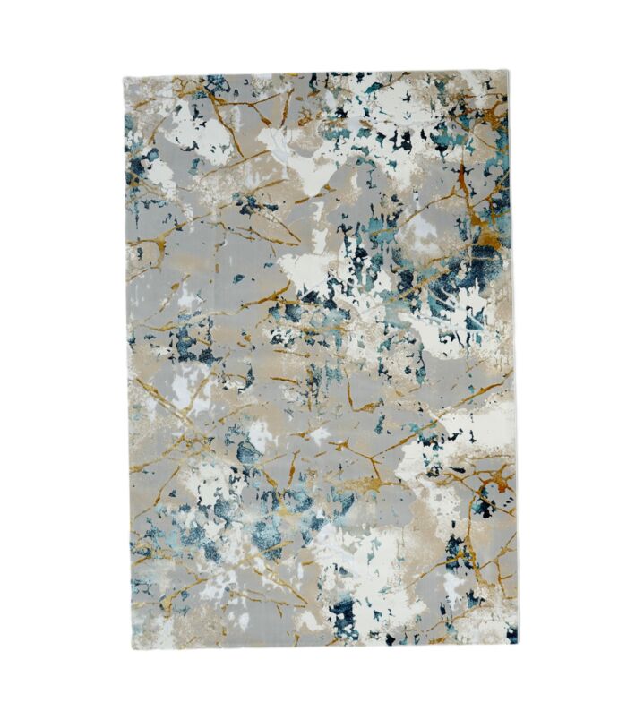Cream and gold machine-made Turkish rug, NN66A, 200x300cm, perfect for luxurious home decor.