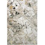 Luxurious cream and gold machine-made Turkish rug, NM85A, perfect for elegant home decor.