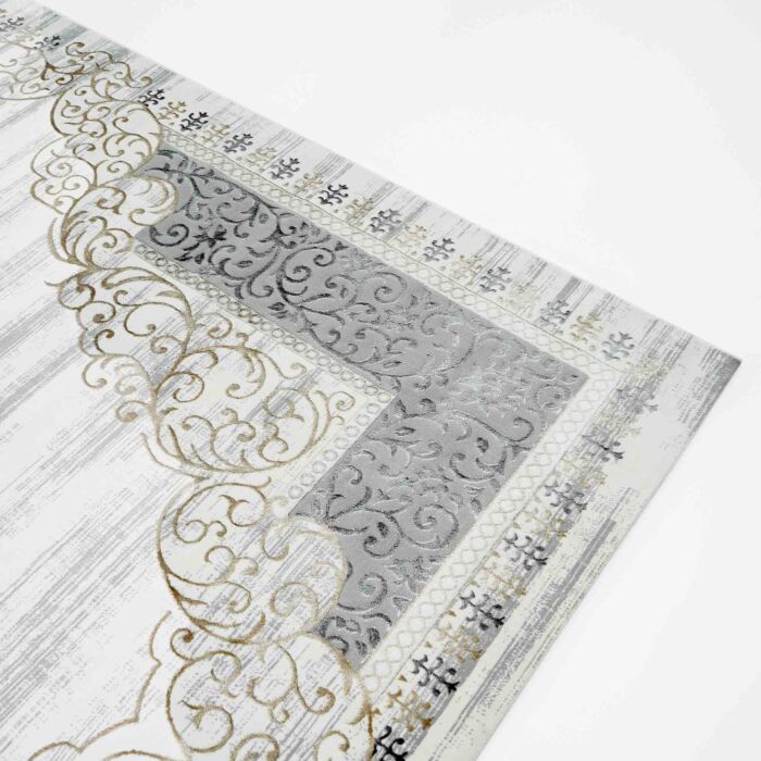 Stunning beige Turkish machine made rug for bedroom décor