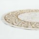 Cream & Gold Color Round Shaped Turkish Machine Made Rug - MZ67C - الصورة 3